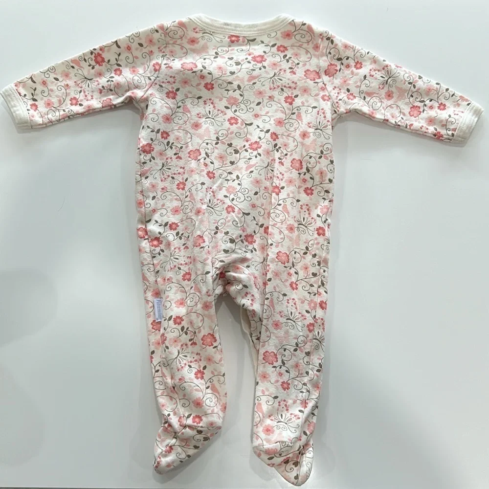 Floral footie onesie